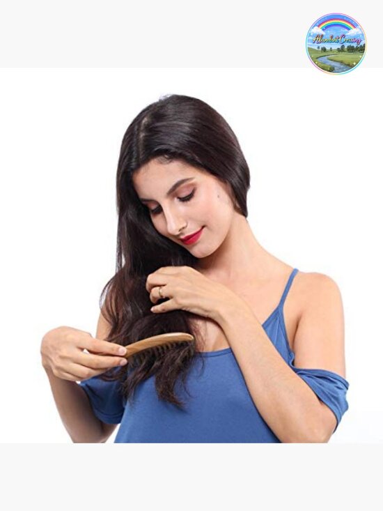 2pcs Wooden Hair Comb - Wide Tooth & Fine Tooth - Detangling Sandalwood Combs